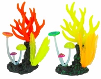 Флуорисцентная аквариумная декорация GLOXY Морской коралл 14*6*21