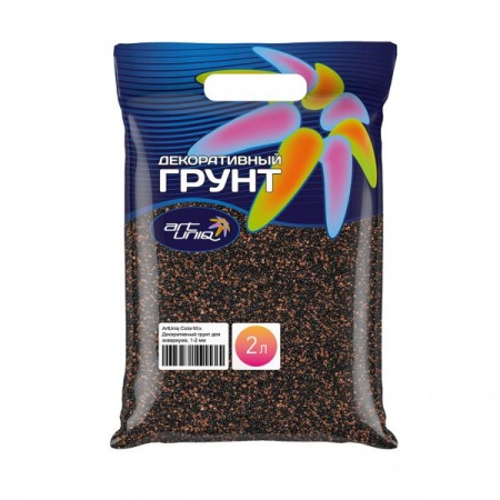 ArtUniq ColorMix Coffee - Декоративный грунт для аквариума "Кофе", 1-2 мм, 3 кг, 2 л